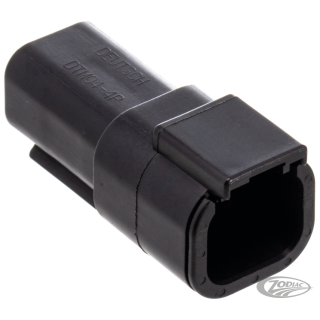 DTM 4-Pos Blk Recept w/Trmnls & Wedge