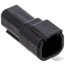 DTM 4-Pos Blk Recept w/Trmnls & Wedge