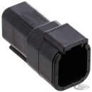 DTM 6-Pos Blk Recept w/ Terminals & Wedg