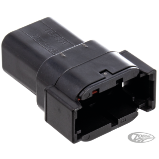 DTM 8-Pos Blk Recept w/ Terminals & Wedg