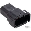 DTM 8-Pos Blk Recept w/ Terminals & Wedg