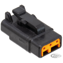 DTM 3-Pos Blk Plug w/ Terminals & Wedge