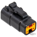 DTM 4-Pos Blk Plug w/ Terminals & Wedge