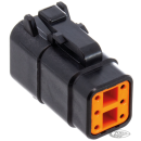 DTM 6-Pos Blk Plug w/ Terminals & Wedge