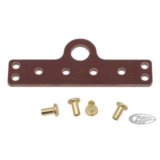 Plate horn terminal with rivets