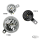 GZP Chr mini horn grooved cover with bra