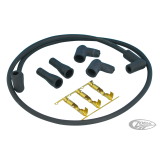 Wire set 8mm Spiral-wound blk silic. (4)