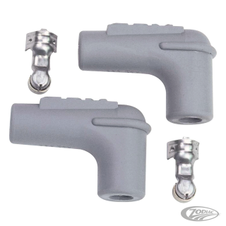 MSD 90 deg plug boots, grey, pair
