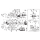 10pck gasket, brush holder insulator