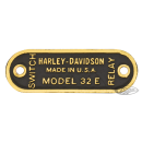 Name plate relay-switch brass 32E genera