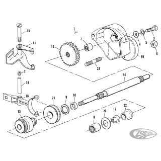 Pivot pin, starter shift lever