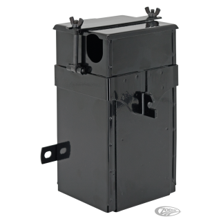 box for battery w/cover and hole for ven