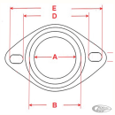 Rubber flange Mikuni HSR48 w/clamp