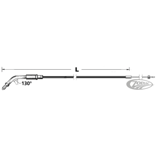 Throttle cable E+G81-95 LN=47" 135o