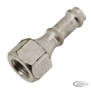 Fuel hose adaptor, white plated