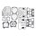 S&S, motor gasket set. 4-1/8" T-series (OEM bolt pattern)