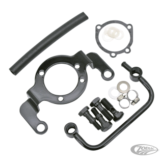 Luftfilter Adapter Halter Breather Kit schwarz für Harley B.T. 90-17
