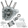 S&S Crankcase FLH/T07-16 4-1/8 bore silv