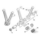 10pck Lockplate Pin/Sprckt shaft XL77-up