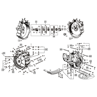 RH Crankcase roller set/12 Std 37-54