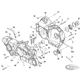 Pinion shaft bearing white XL86-up