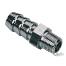 Chrome brass barb fitting 1/8"-27NPTX3/8