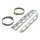 Universal slotted heat shield 9" long chrome
