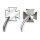 Malteser Kreuz Billet Alu Spiegel Set chrom für Harley Modelle ab 1965
