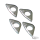 Cyl.base stud spacers BT78-84 chr 8pck