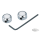 GZP Chrome socket head bolt cover set 1/