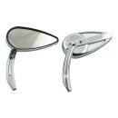 Retro Teardrop Spiegel Set chrom für Harley Modelle...