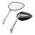 Double Deuce mirror set. Black/chr. head & silver alu stem