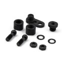 Blinkerhalter Kit vorne  schwarz für Harley 00-20