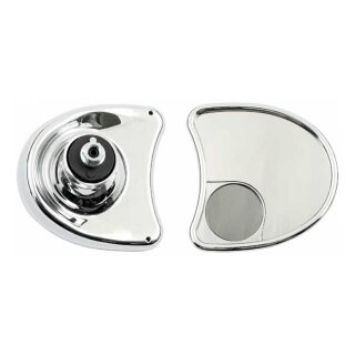 Touring fairing mount mirror kit. Dual Vision, chrome