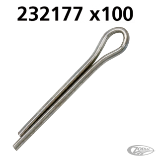 100pck 1/16"x1/2" cotter pin