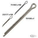 100pck 1/16"x1/2" cotter pin
