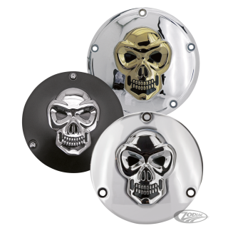 GZP Skull derby cover chr/gold alu 5-hol