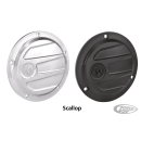 PM Scallop Derby cover Chrome 3-hole