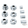 1/2" front pulley offset insert w/nut