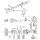 Screw clutchlever set/2 41-43 white plat
