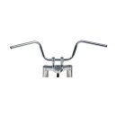 TRW, 1" Apehanger handlebar. Chrome 10" rise ABE