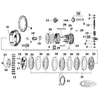 Clutch hub rollers BT37-84 +.0004 set/20