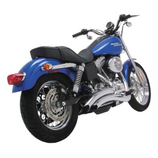 Vance & Hines Big Radius Auspuff chrom für Harley Dyna 91-05