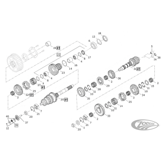 5pck Washer, internal spline