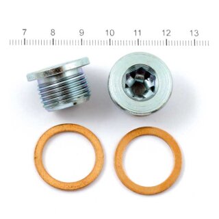 Vance & Hines, 18mm O2 sensor plug set. Zinc.