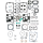 Cylinder head gaskets, pair #16775-98/99