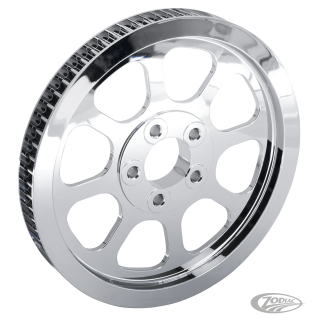 GZP Chrome 8-Spoke 66T 1" belt sprocket