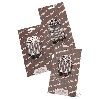 Chrome hex sprocket screw kit