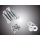 Chrome hex sprocket screw kit