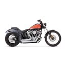 Vance Hines Shortshots Staggered Auspuff Chrom für Harley Softail 12-17